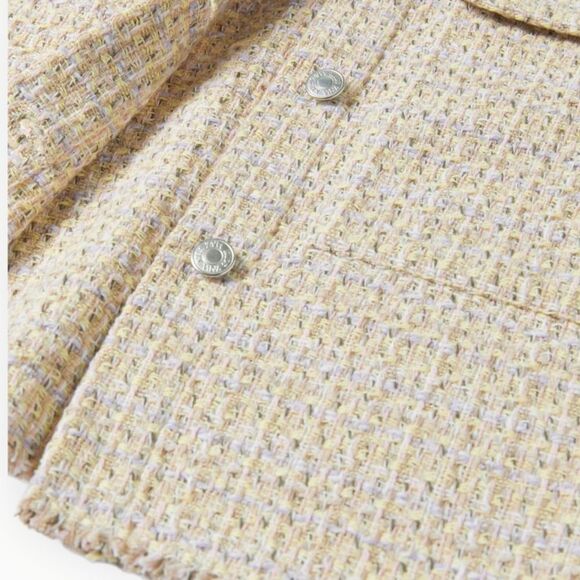 ZARA Kids | Tan | STRUCTURED FRAYED EDGE VEST - Picture 5 of 6